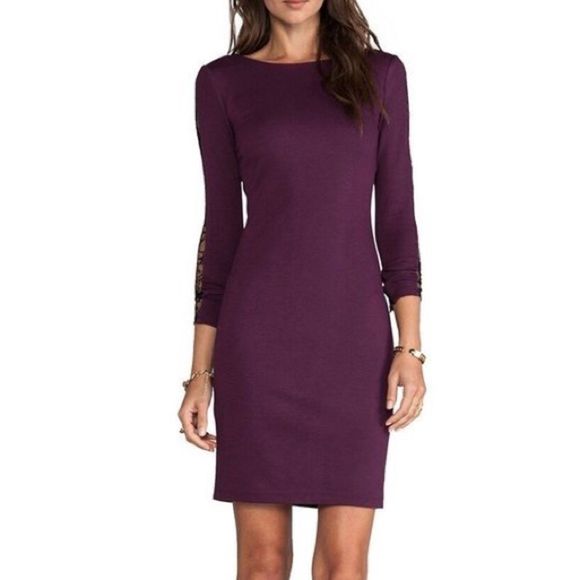 Alice + Olivia Dionne Purple Lace Dress - Size 0 - Picture 2 of 11
